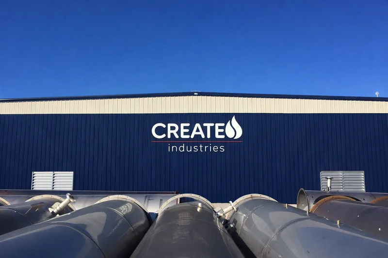 CREATE Industries fabrication facility with tanks