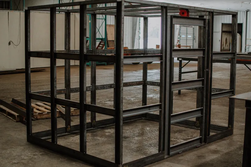Structural Steel Fabrication - Custom steel frame fabrication and structural welding for industrial applications.
