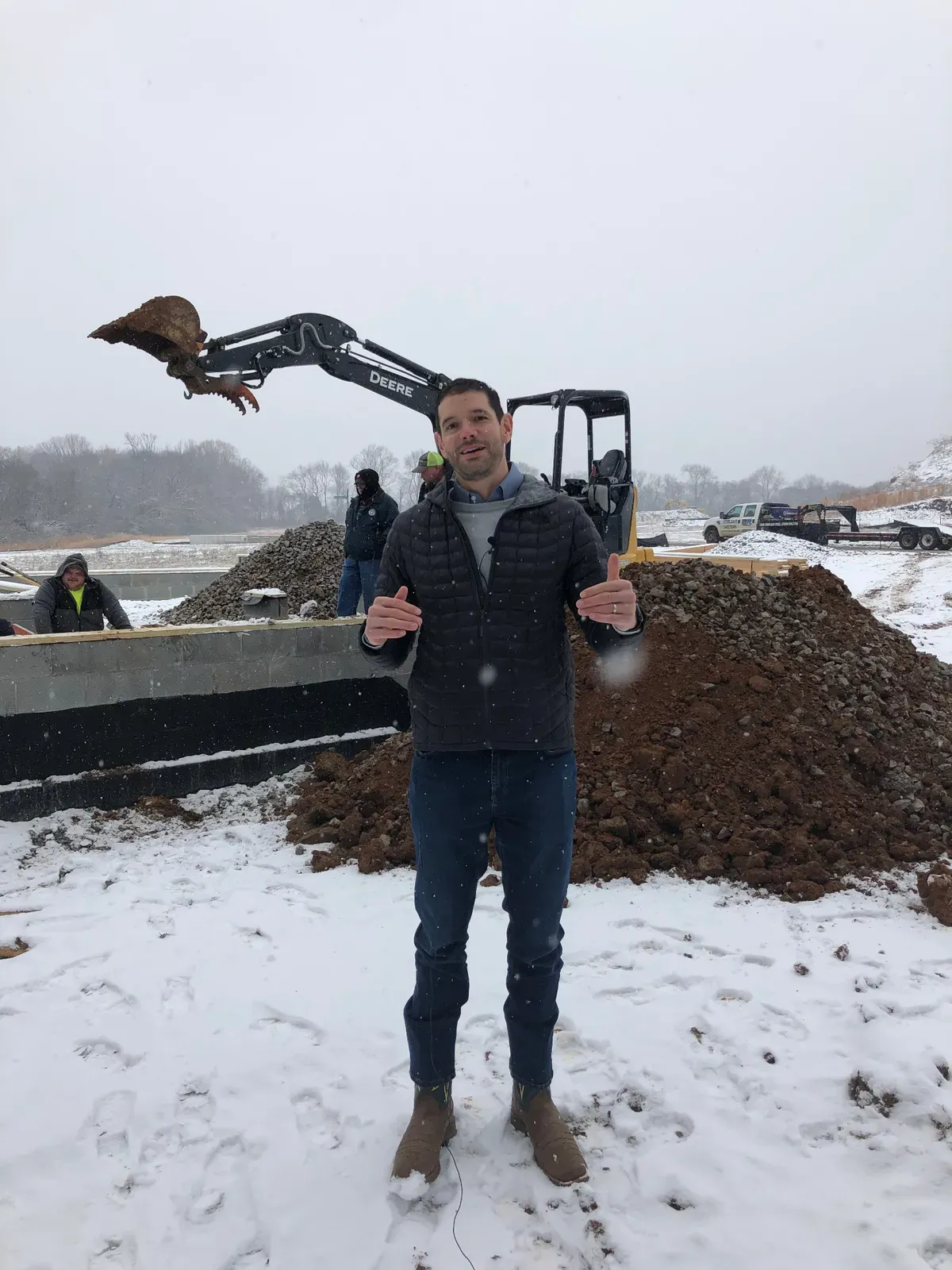 CREATE Industries team on site during a construction walkthrough